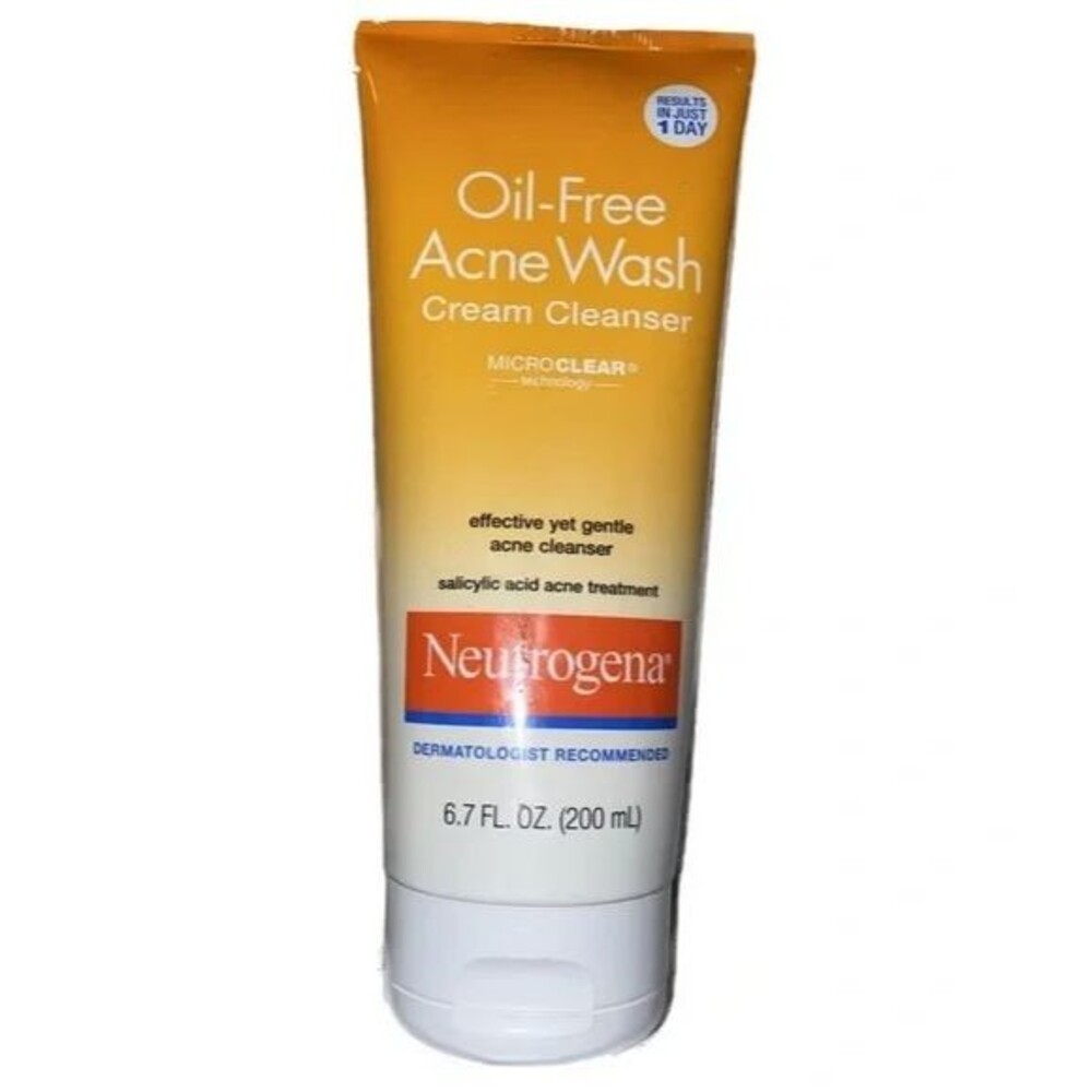 Neutrogena Oil-Free Acne Face Wash Cream, Face Cleanser, 6.7 fl oz
